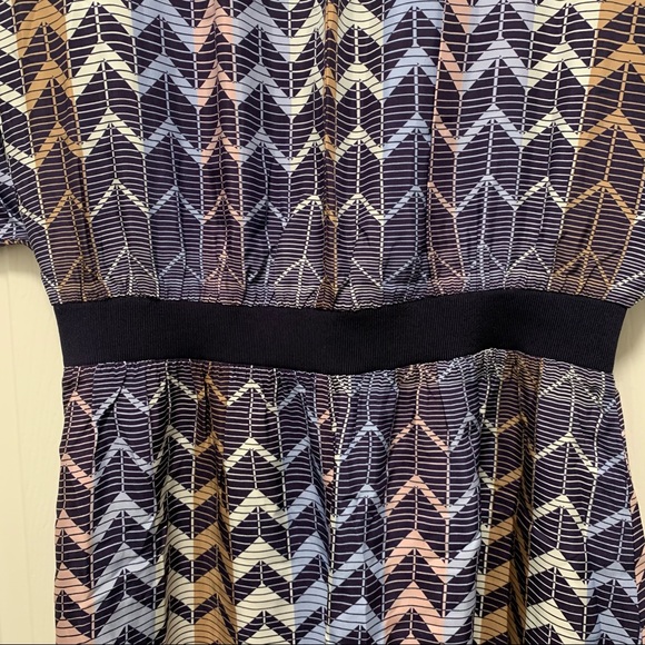 NWT TED BAKER Samii Geo Printed Rib Detail Midi Dress - Picture 15 of 16